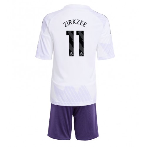 Manchester United Joshua Zirkzee #11 Replika Bortatröja Barn 2025-26 Kortärmad (+ Korta byxor)